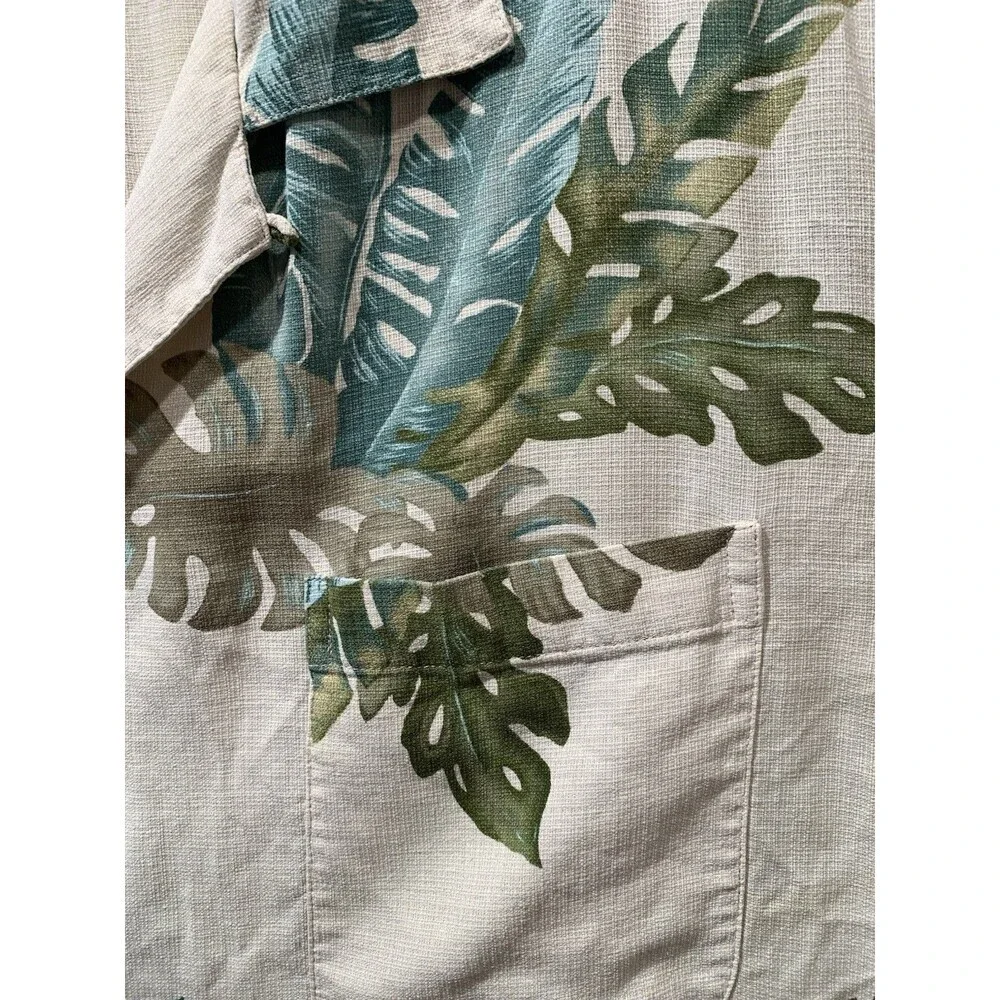 Island Shores Hawaiian Shirt Mens Large 100% Washable Silk Button Up Large - Picture 9 of 16